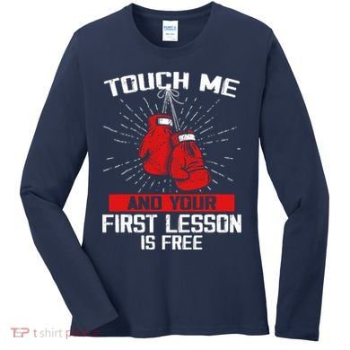 Kick Boxer Boxing Coach Funny Kick Boxing Lover Saying Women's Long Sleeve Shirt