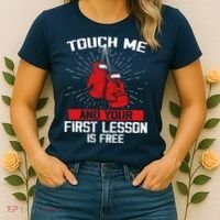 Kick Boxer Boxing Coach Funny Kick Boxing Lover Saying Women's T-Shirt thumb 2