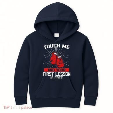 Kick Boxer Boxing Coach Funny Kick Boxing Lover Saying Kids Hoodie