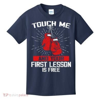 Kick Boxer Boxing Coach Funny Kick Boxing Lover Saying Kids T-Shirt