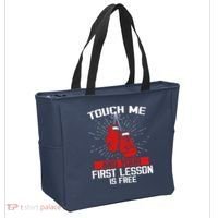 Kick Boxer Boxing Coach Funny Kick Boxing Lover Saying Tote Bag thumb 2