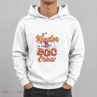Kindergarten Boo Crew Kinder Crew Funny Teacher Halloween Hoodie thumb 0