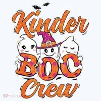 Kindergarten Boo Crew Kinder Crew Funny Teacher Halloween Hoodie thumb 2