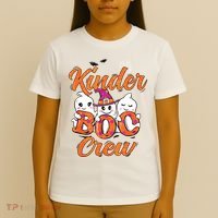 Kindergarten Boo Crew Kinder Crew Funny Teacher Halloween T-Shirt thumb 4