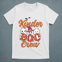 Kindergarten Boo Crew Kinder Crew Funny Teacher Halloween T-Shirt thumb 5