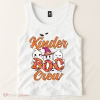 Kindergarten Boo Crew Kinder Crew Funny Teacher Halloween Tank Top thumb 2