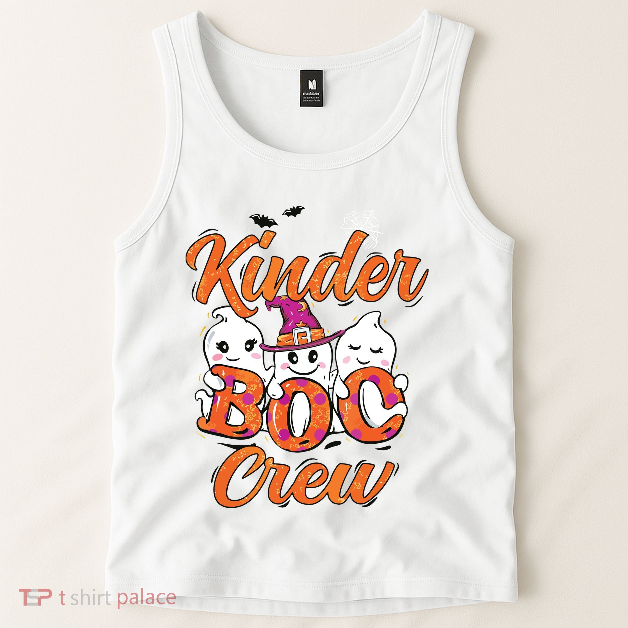 Kindergarten Boo Crew Kinder Crew Funny Teacher Halloween Tank Top