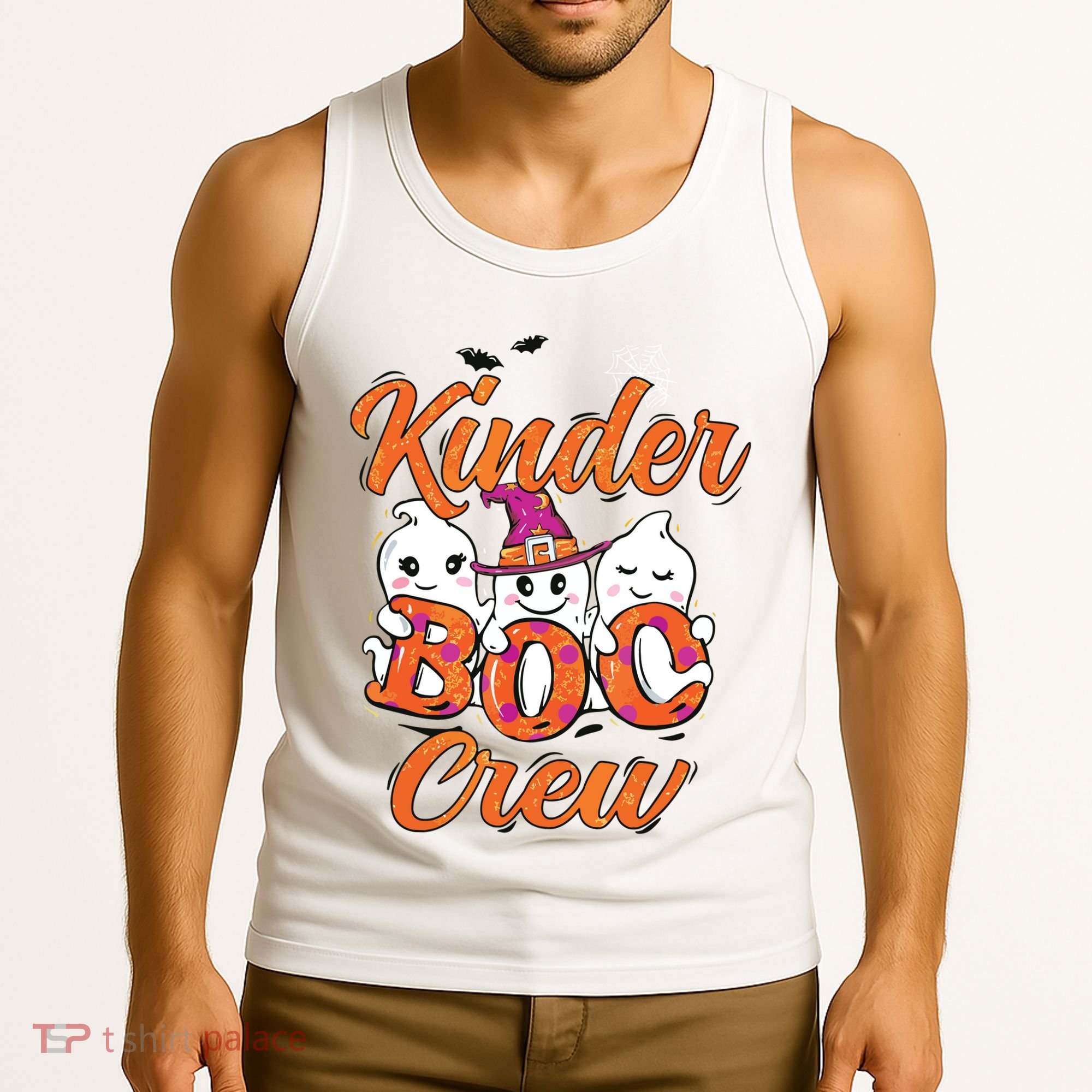 Kindergarten Boo Crew Kinder Crew Funny Teacher Halloween Tank Top