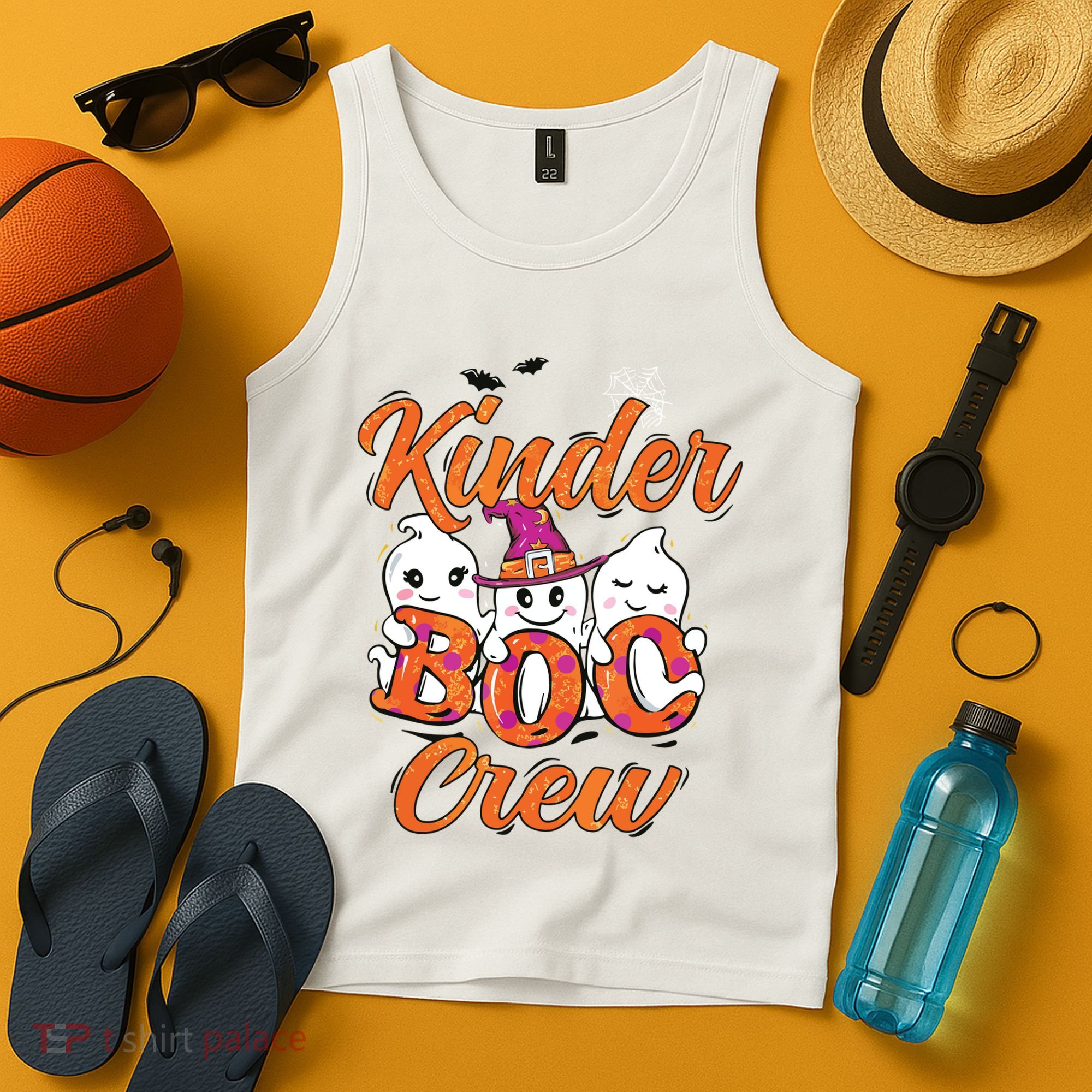 Kindergarten Boo Crew Kinder Crew Funny Teacher Halloween Tank Top