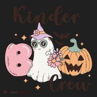 Kinder Boo Crew Kindergarten Boo Crew Kindergarten Halloween Women's Sweatshirt thumb 2