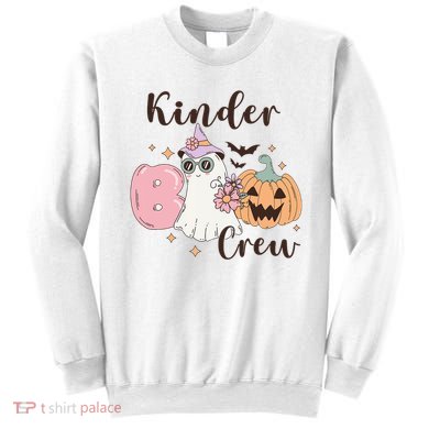 Kinder Boo Crew Kindergarten Boo Crew Kindergarten Halloween Sweatshirt