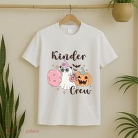Kinder Boo Crew Kindergarten Boo Crew Kindergarten Halloween T-Shirt thumb 2