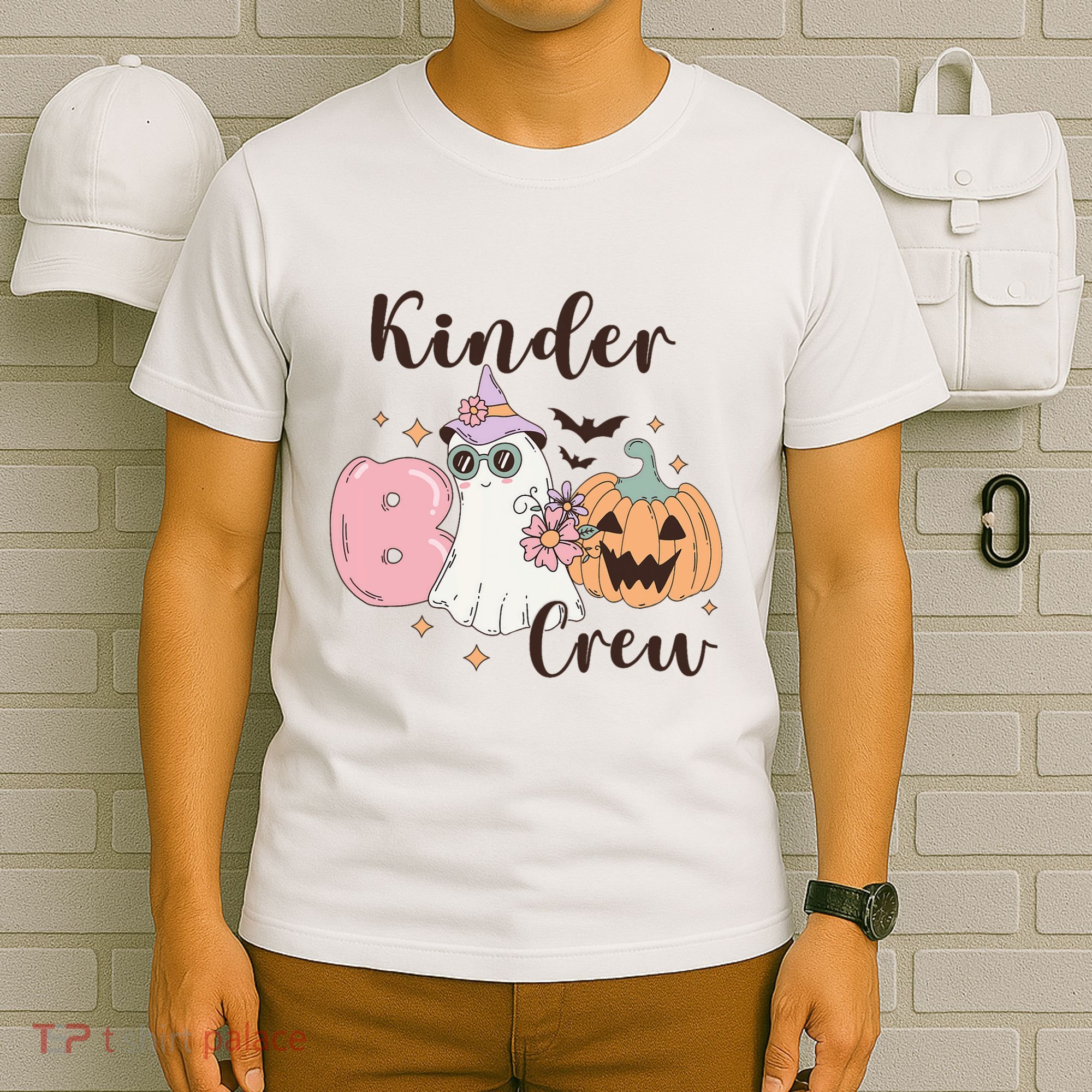 Kinder Boo Crew Kindergarten Boo Crew Kindergarten Halloween T-Shirt