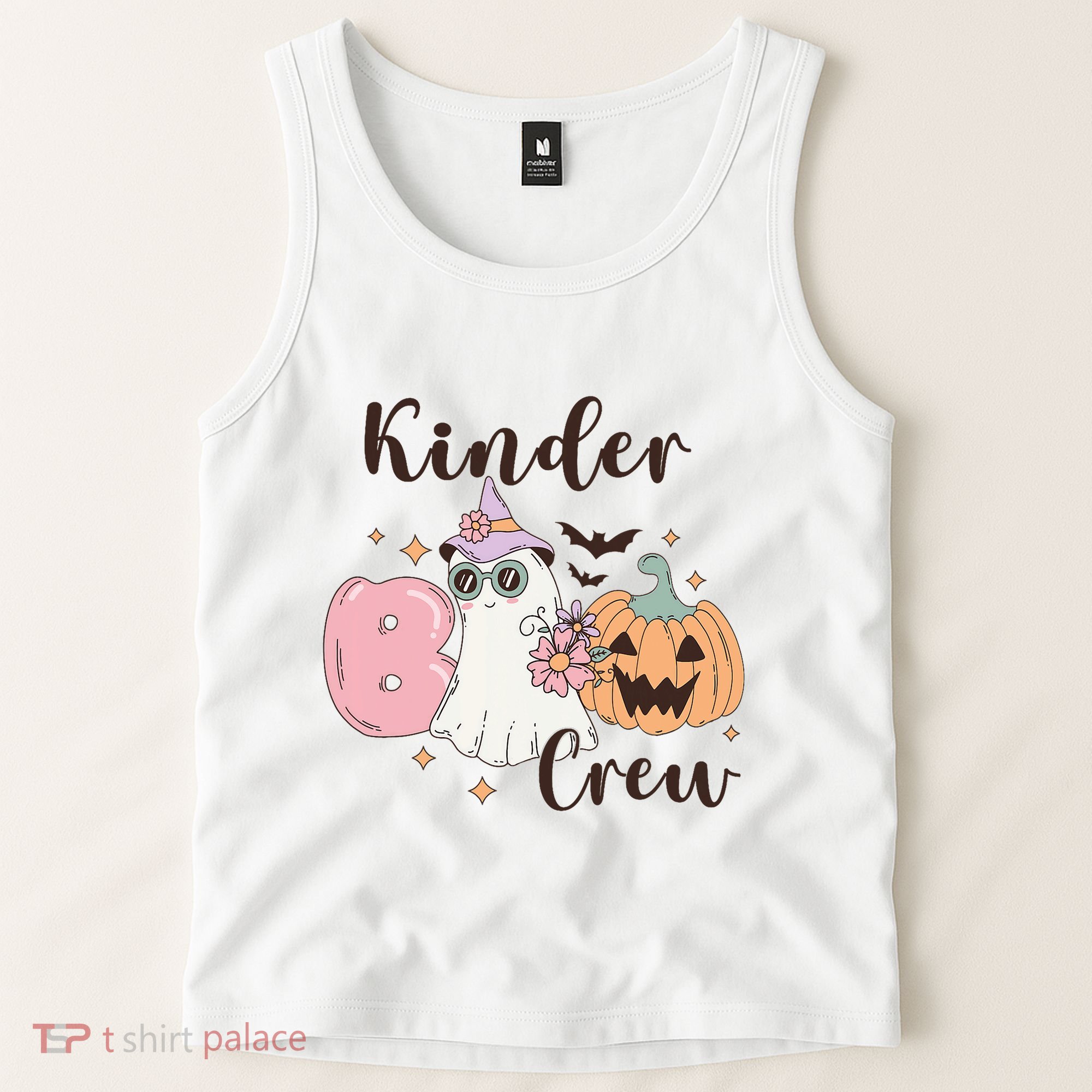 Kinder Boo Crew Kindergarten Boo Crew Kindergarten Halloween Tank Top