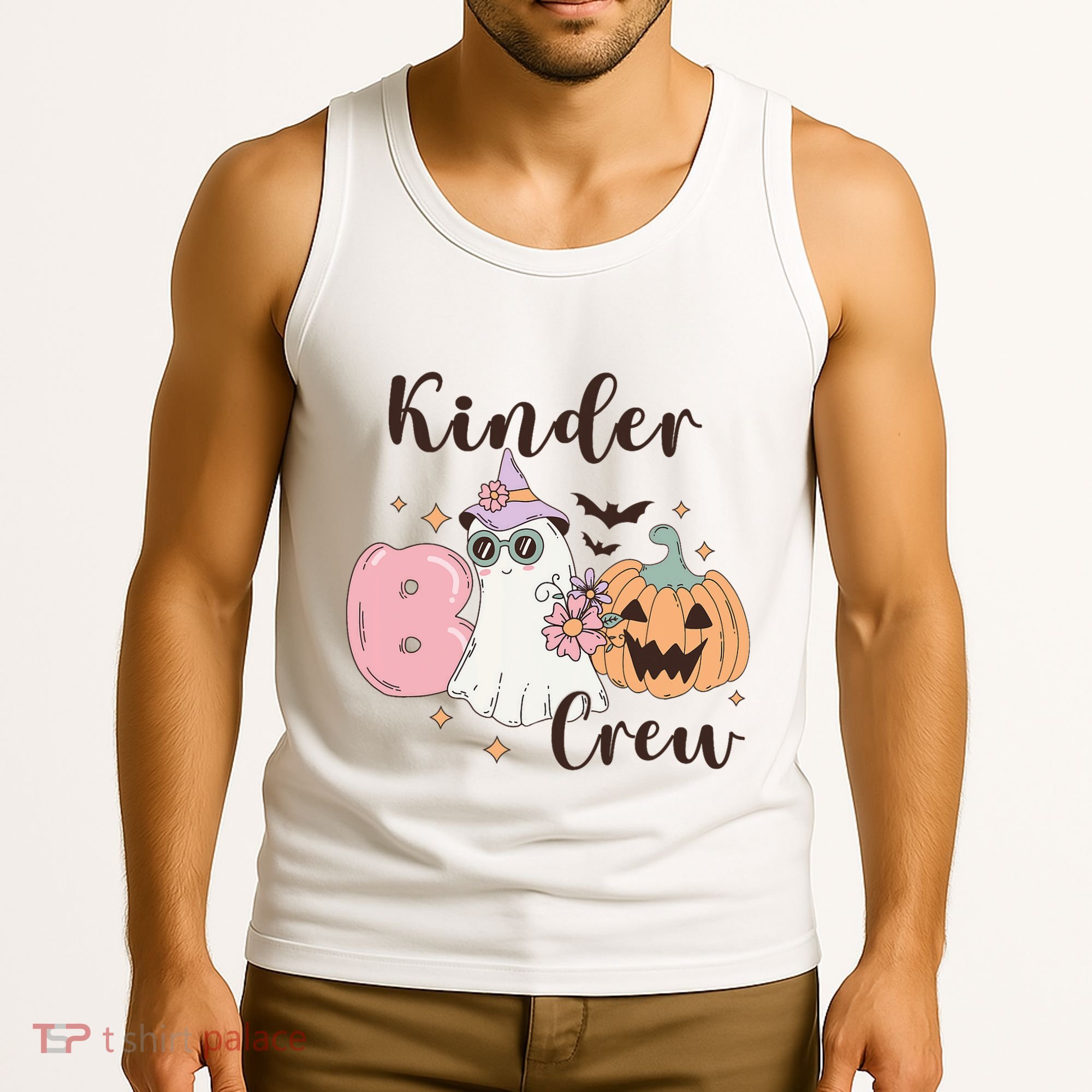Kinder Boo Crew Kindergarten Boo Crew Kindergarten Halloween Tank Top