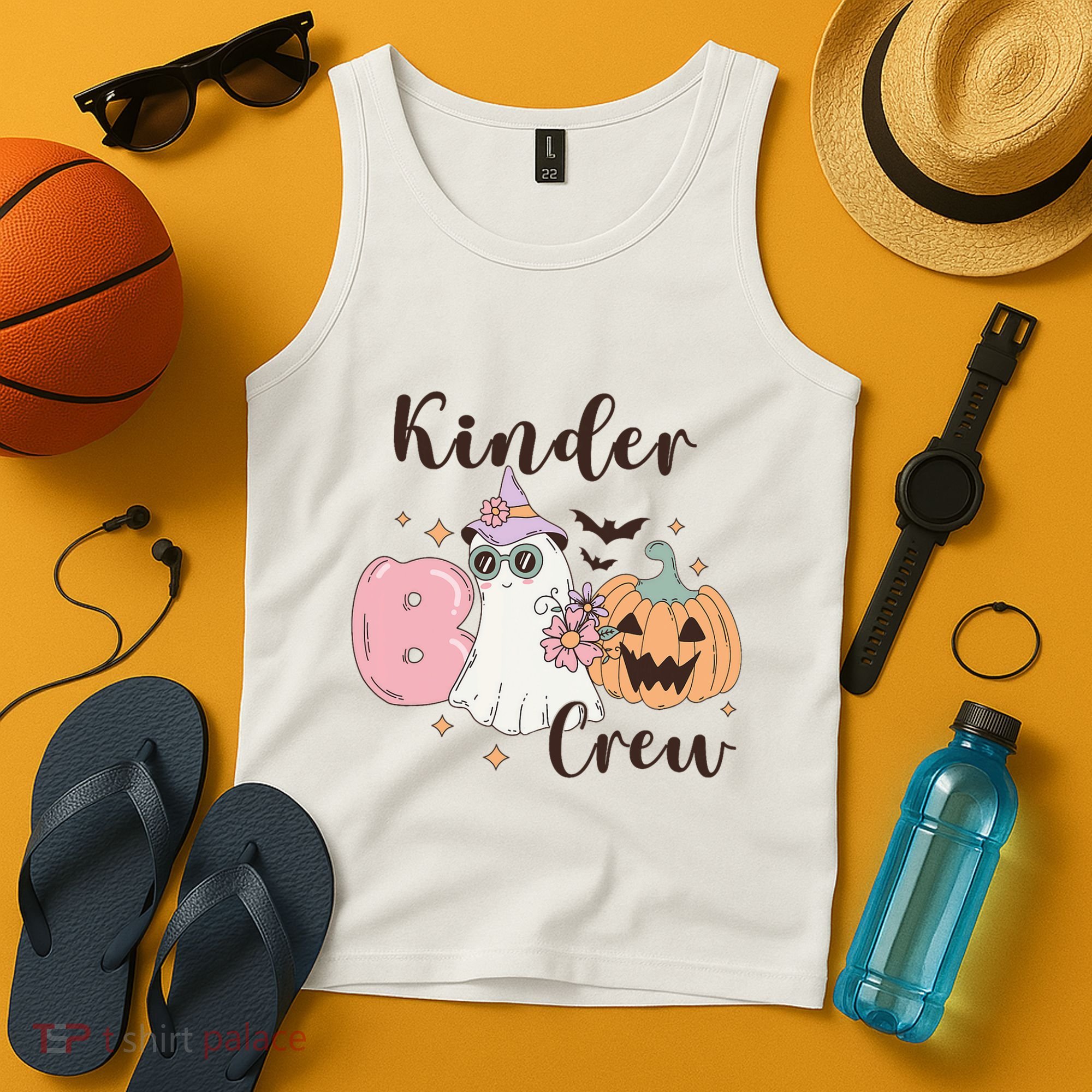 Kinder Boo Crew Kindergarten Boo Crew Kindergarten Halloween Tank Top