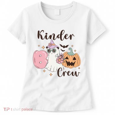 Kinder Boo Crew Kindergarten Boo Crew Kindergarten Halloween Women's T-Shirt