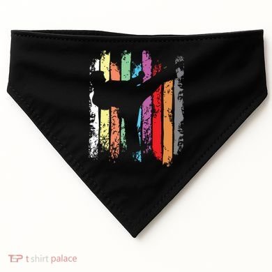 Karate Belt Colors Silhouette USA-Made Doggie Bandana