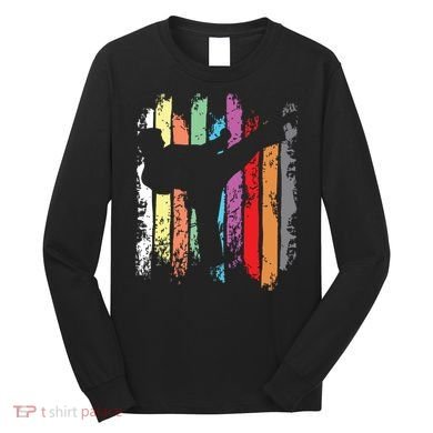 Karate Belt Colors Silhouette Long Sleeve Shirt