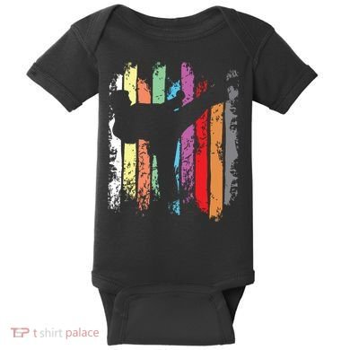 Karate Belt Colors Silhouette Baby Bodysuit