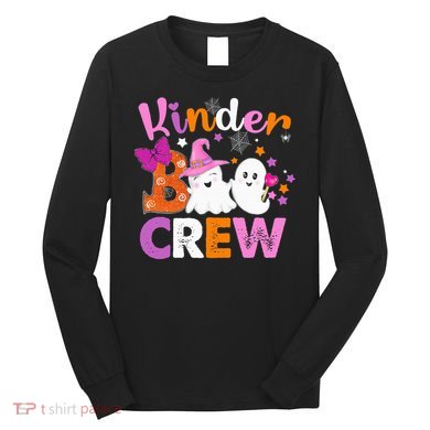 Kinder Boo Crew Kindergarten Teacher Halloween Matching Long Sleeve Shirt