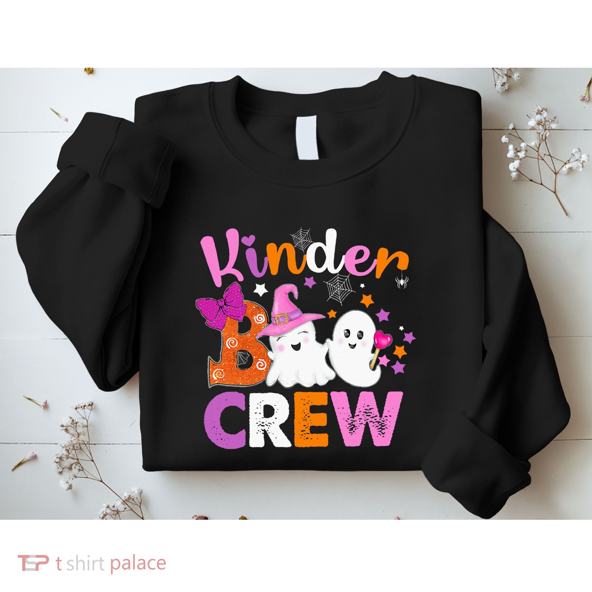 Kinder Boo Crew Kindergarten Teacher Halloween Matching Sweatshirt