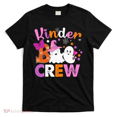 Kinder Boo Crew Kindergarten Teacher Halloween Matching T-Shirt