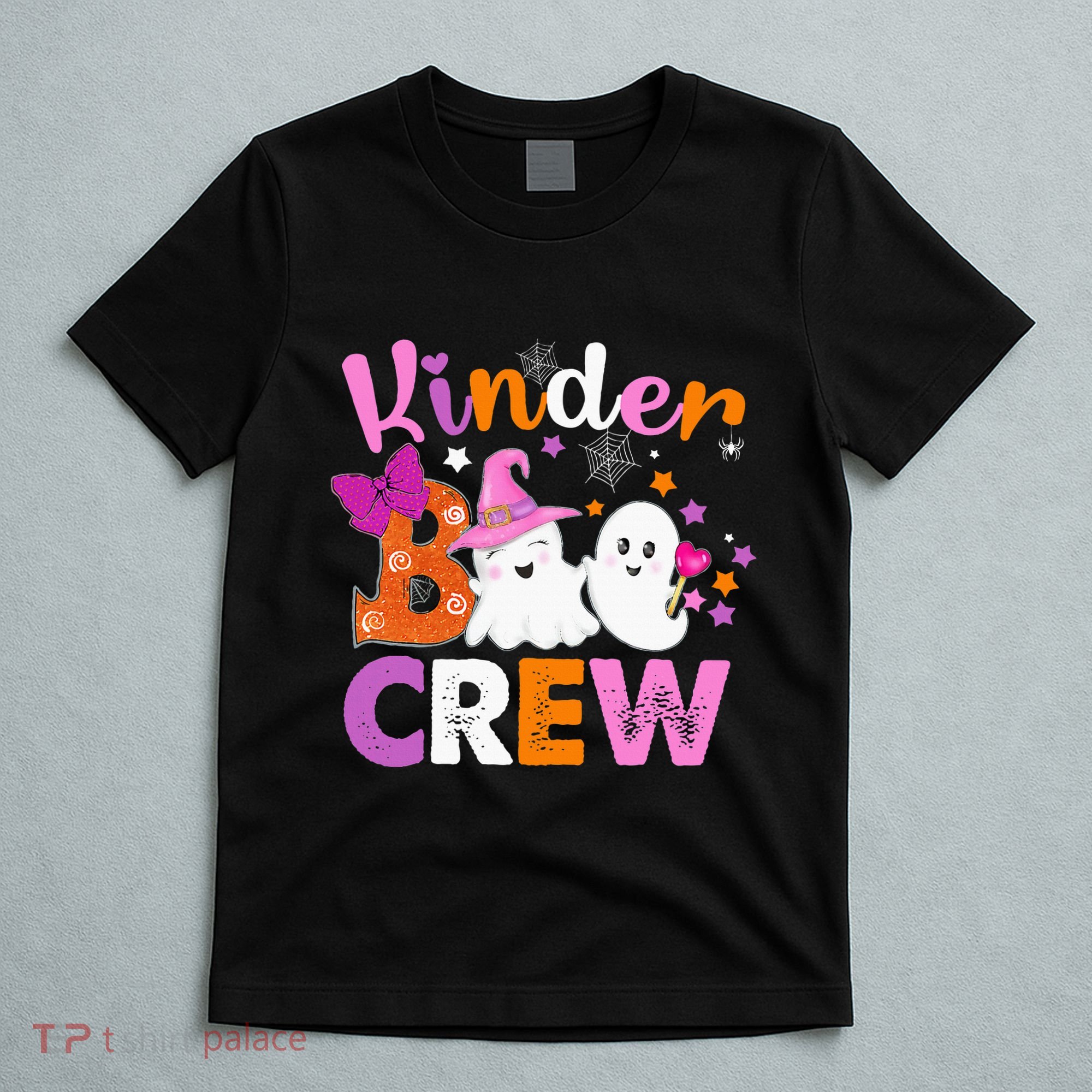 Kinder Boo Crew Kindergarten Teacher Halloween Matching T-Shirt