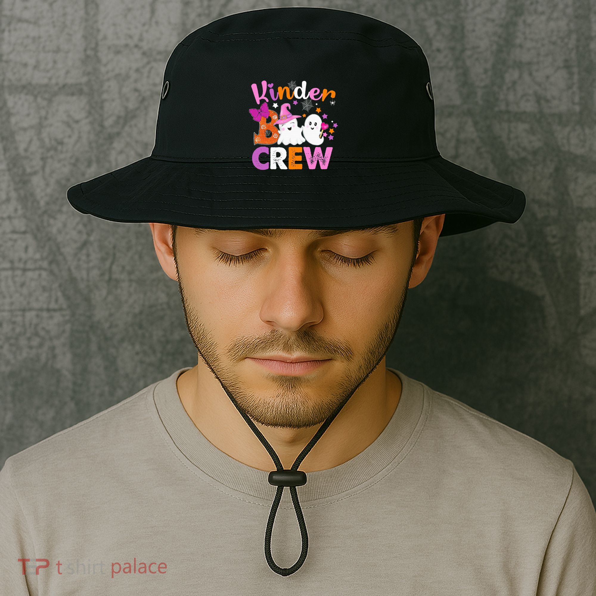 Kinder Boo Crew Kindergarten Teacher Halloween Matching Bucket Hat