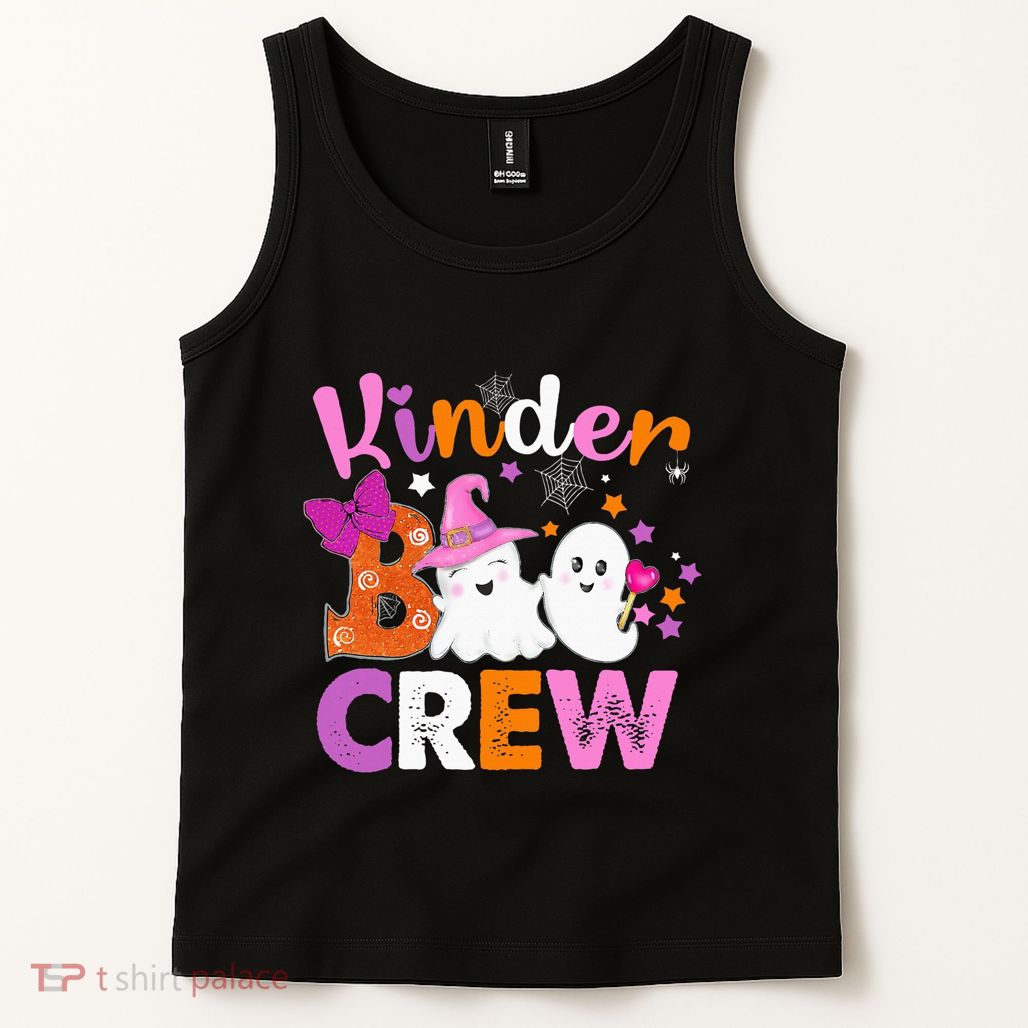 Kinder Boo Crew Kindergarten Teacher Halloween Matching Tank Top