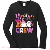 Kinder Boo Crew Kindergarten Teacher Halloween Matching Women's Long Sleeve Shirt thumb 0