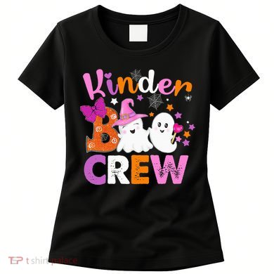 Kinder Boo Crew Kindergarten Teacher Halloween Matching Women's T-Shirt