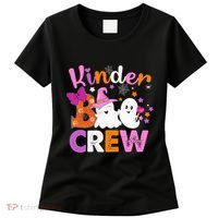 Kinder Boo Crew Kindergarten Teacher Halloween Matching Women's T-Shirt thumb 0