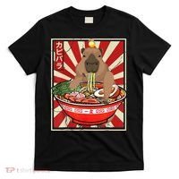 Kawaii bird Capybara Eating Ra Noodles Anime Japanese T-Shirt thumb 0