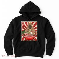 Kawaii Bird Capybara Eating Ramen Noodles Anime Japanese Hoodie thumb 0