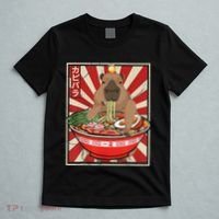 Kawaii Bird Capybara Eating Ramen Noodles Anime Japanese T-Shirt thumb 5