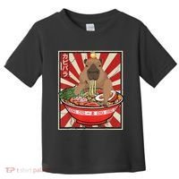 Kawaii Bird Capybara Eating Ramen Noodles Anime Japanese Toddler T-Shirt thumb 0