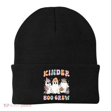 Kinder Boo Crew Halloween Floral Ghost Kindergarten Teacher Great Gift Beanie