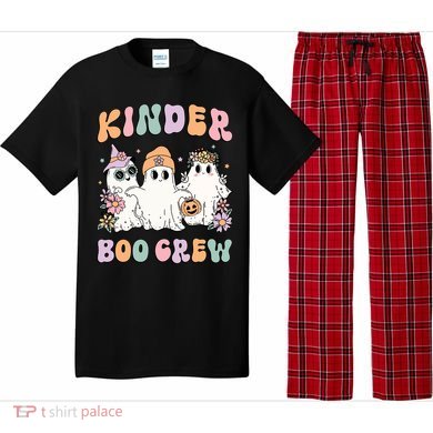 Kinder Boo Crew Halloween Floral Ghost Kindergarten Teacher Great Gift Pajama Set