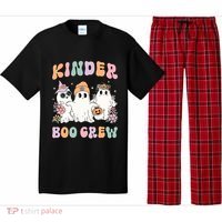 Kinder Boo Crew Halloween Floral Ghost Kindergarten Teacher Great Gift Pajama Set thumb 0