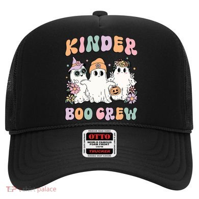 Kinder Boo Crew Halloween Floral Ghost Kindergarten Teacher Great Gift Hat