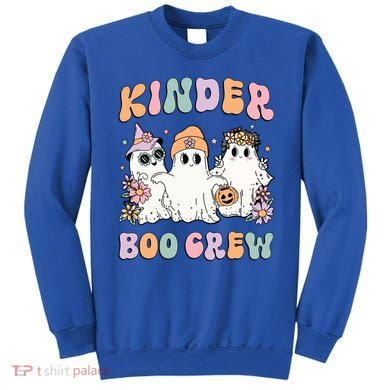 Kinder Boo Crew Halloween Floral Ghost Kindergarten Teacher Great Gift Sweatshirt