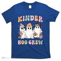 Kinder Boo Crew Halloween Floral Ghost Kindergarten Teacher Great Gift T-Shirt thumb 0