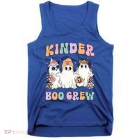 Kinder Boo Crew Halloween Floral Ghost Kindergarten Teacher Great Gift Tank Top thumb 0