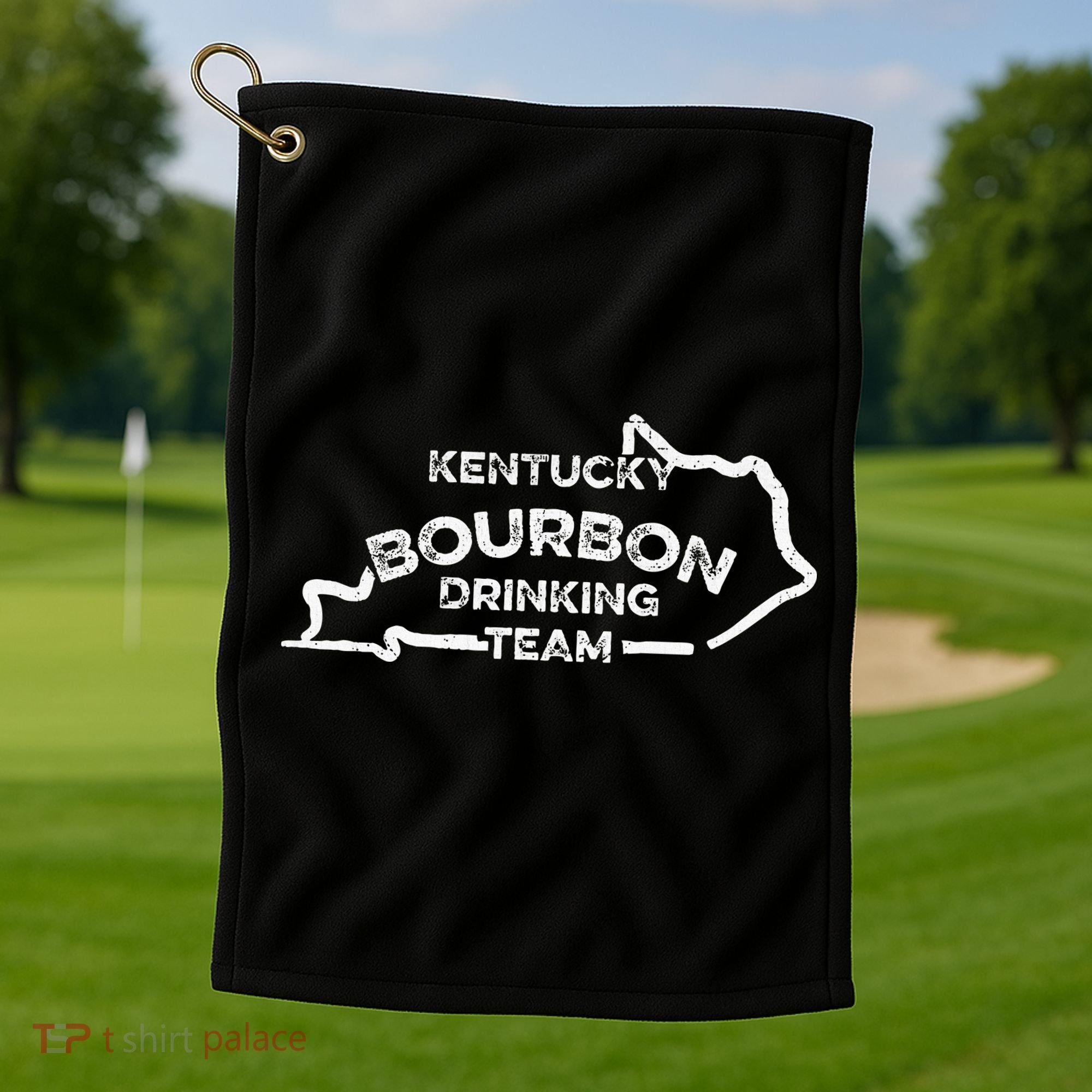 Kentucky Bourbon Drinking Team State Whiskey Lover Golf Towel