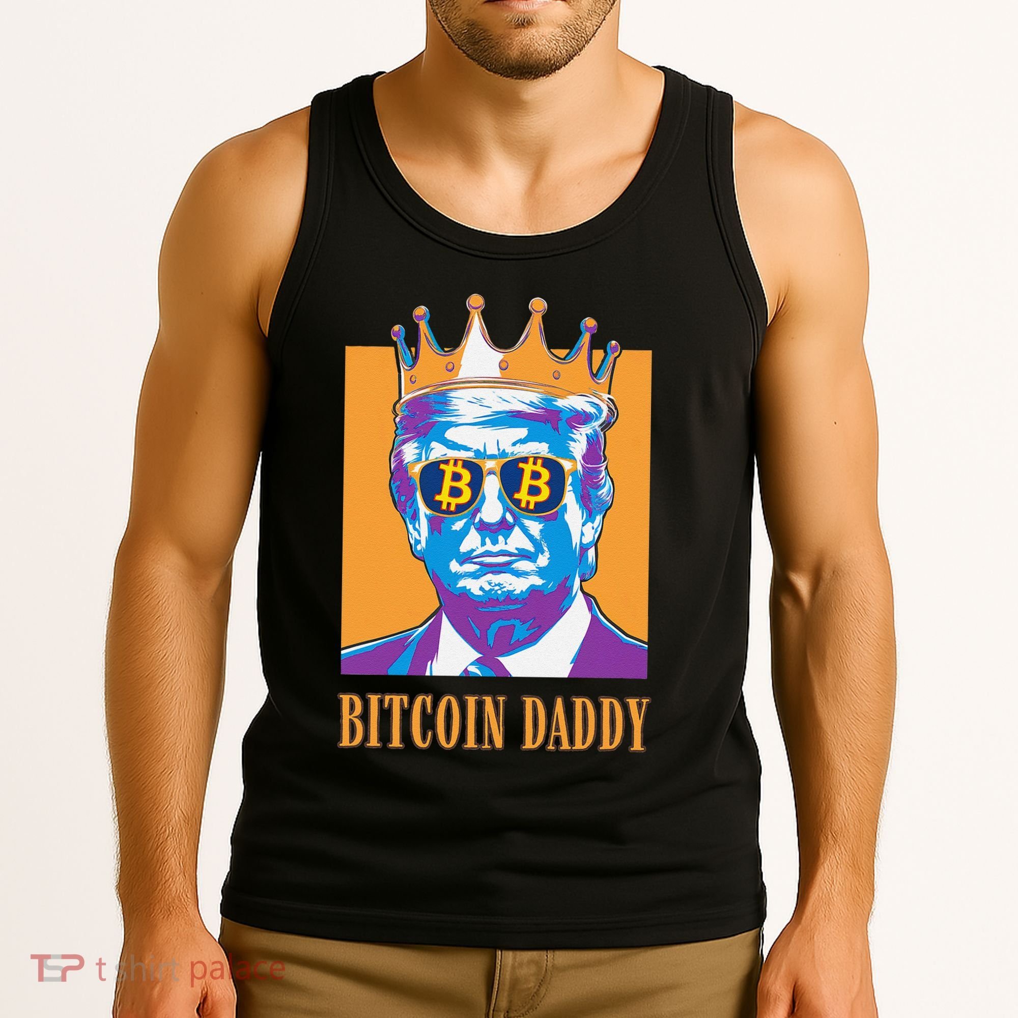 Kawaii Bitcoin Daddy Trump Crypto King Bitcoin Chill Bullrun Tank Top