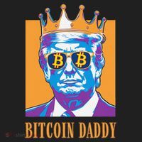 Kawaii Bitcoin Daddy Trump Crypto King Bitcoin Chill Bullrun Golf Towel thumb 3