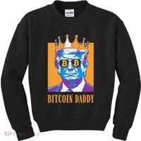 Kawaii Bitcoin Daddy Trump Crypto King Bitcoin Chill Bullrun Kids Sweatshirt thumb 0