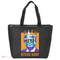 Kawaii Bitcoin Daddy Trump Crypto King Bitcoin Chill Bullrun Tote Bag thumb 0