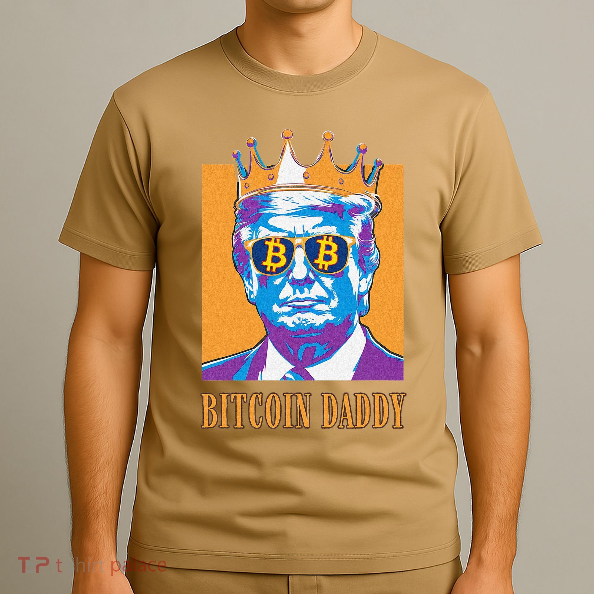 Kawaii Bitcoin Daddy Trump Crypto King Bitcoin Chill Bullrun T-Shirt